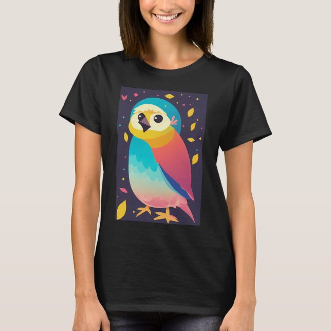 T-shirt Copie de l'art d'oiseau mignon (Devant)