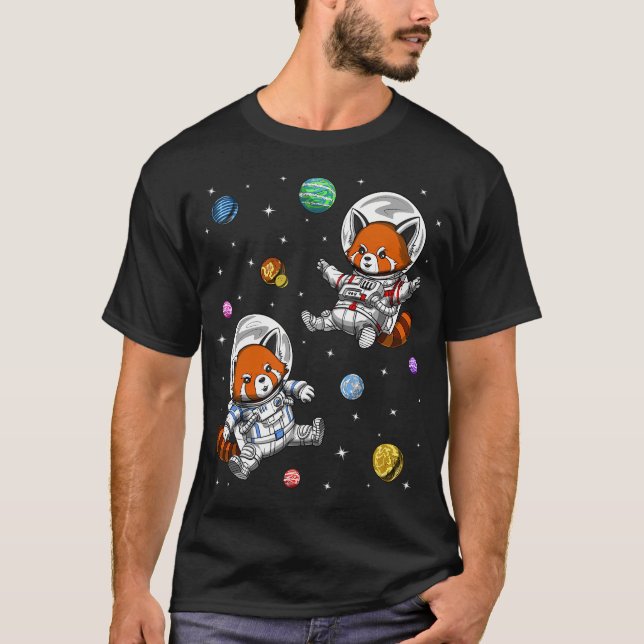 T-shirt Copie de l'astronaute ours panda roux (Devant)