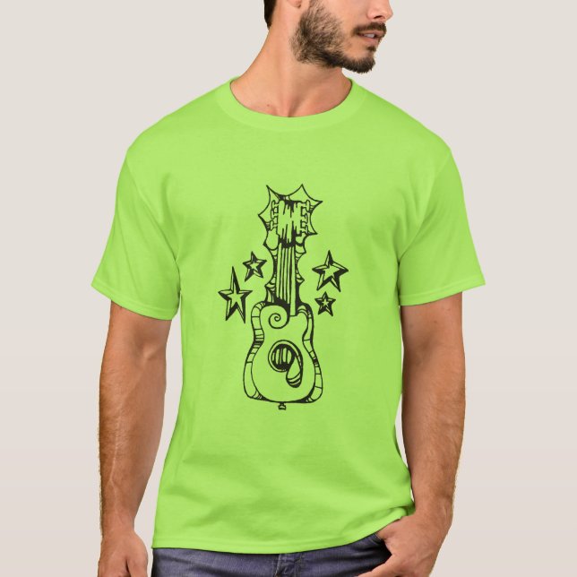 T-shirt Copie de logo de guitare (Devant)
