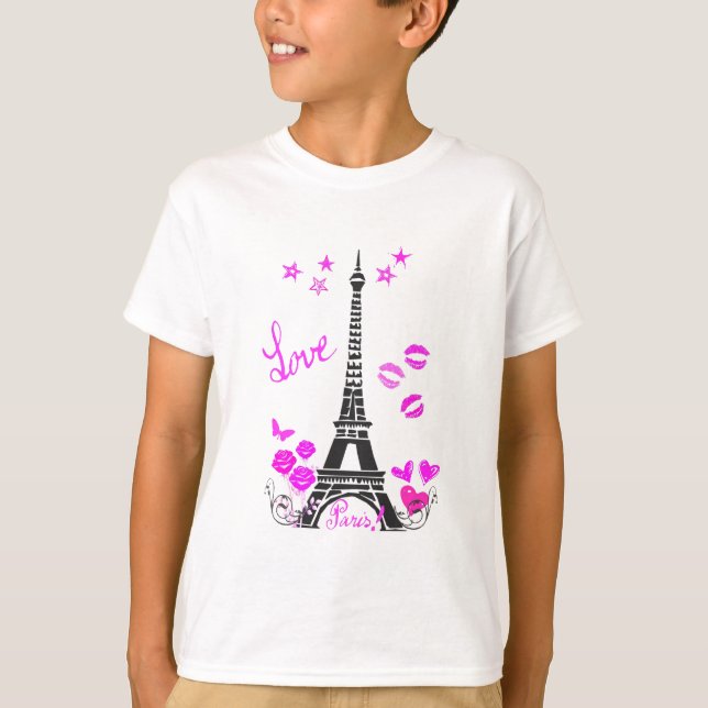 T-SHIRT COPIE DE TOUR EIFFEL DE PARIS D'AMOUR (Devant)