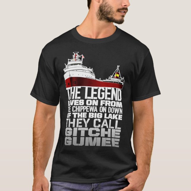 T-shirt Copie D'Edmund Fitzgerald - La Légende Vit Sur Fr (Devant)
