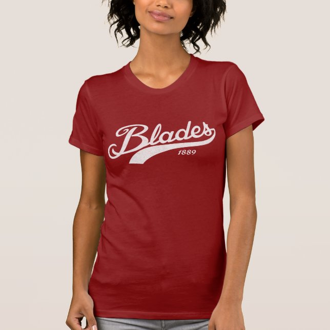 T-shirt Copie légèrement affligée de blanc de lames (Devant)