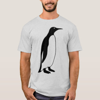 T-shirt Copie noire et blanche classique d'oiseau de