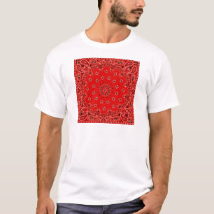 T-shirt Copie occidentale rouge d'écharpe de Bandana de