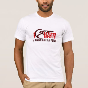 T-shirt copie rouge de logo de mamajuana, I HAÏTI,