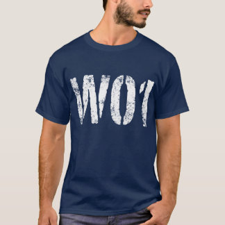 T-shirt Copie WO1 affligée par blanc luxuriant