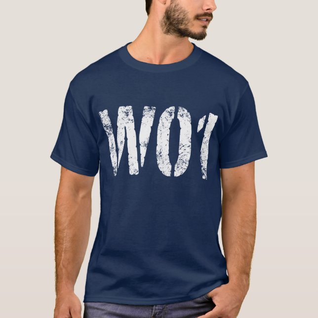 T-shirt Copie WO1 affligée par blanc luxuriant (Devant)