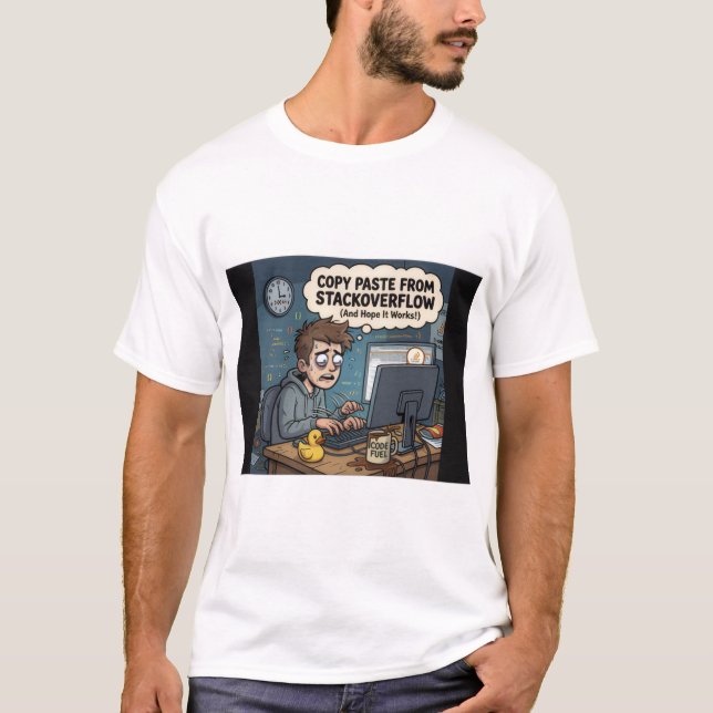 T-shirt Copier Coller depuis StackOverflow - Drôle de T pr (Devant)