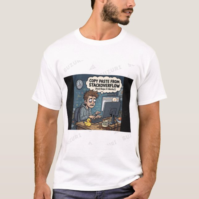 T-shirt Copier Coller depuis StackOverflow - Programme drô (Devant)