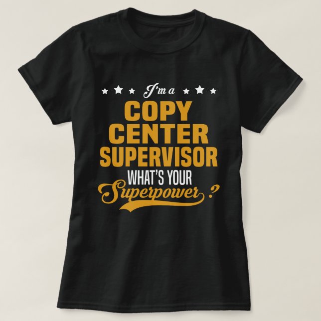 T-shirt Copier le superviseur du centre (Design devant)