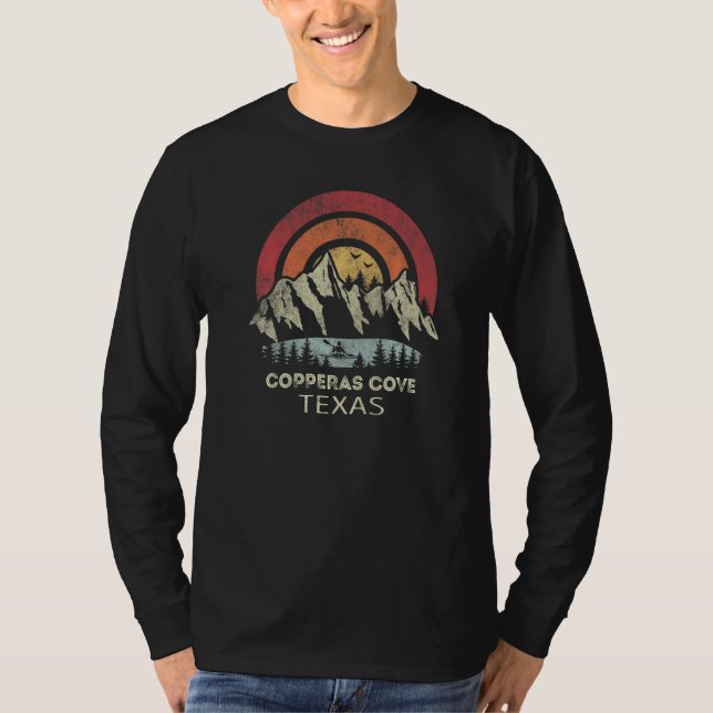 T-shirt Copperas Cove Texas Mountain Sunset Sunrise Kayaki (Devant)