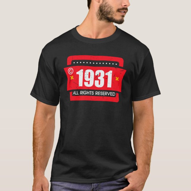 T-shirt Copyright 1931 All Rights Reserve (Devant)