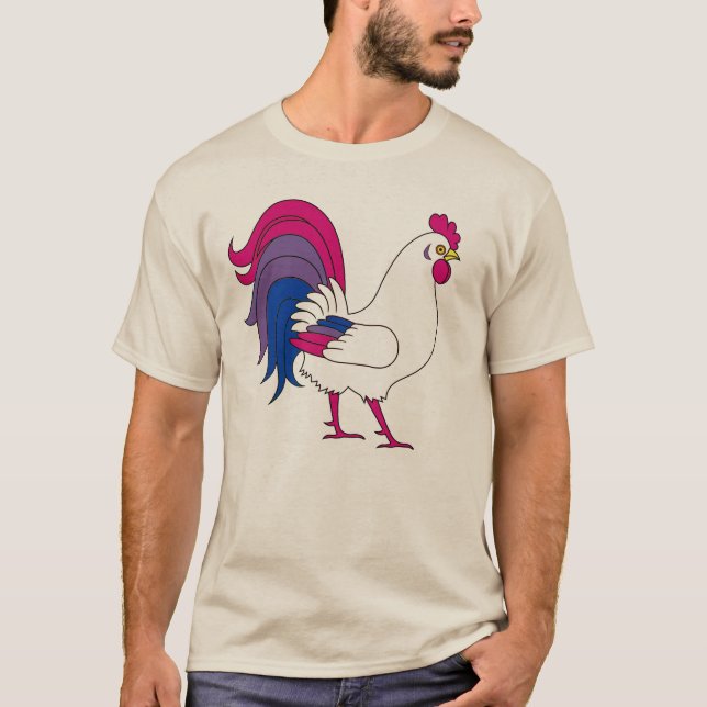 T-shirt Coq bisexuel (Devant)