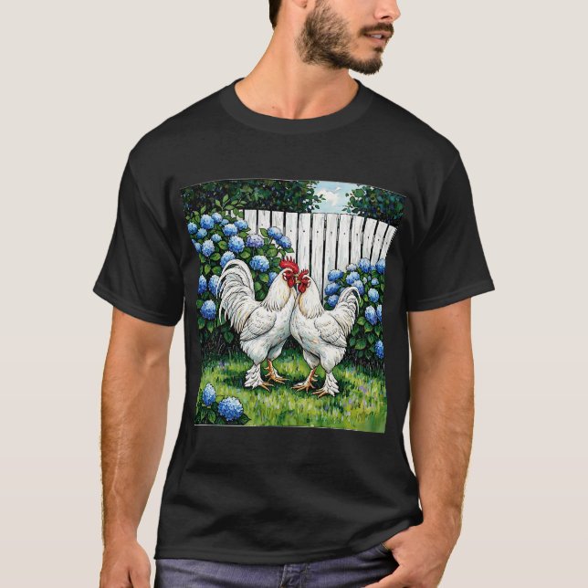 T-shirt Coq Blanc Brahma Pootra (Devant)