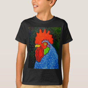 T-shirt Coq bleu 14
