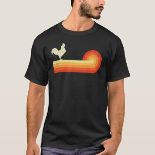 T-shirt Coq Chanteur Rétro Vintage 60s 70s Coucher de Sole