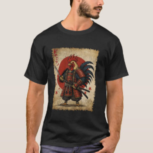 T-shirt Coq Combattant Samouraï Intrépide Katana