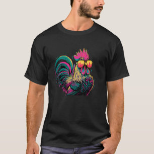 T-shirt Coq Cool Qui Porte Des Lunettes De Soleil Coq Dadd
