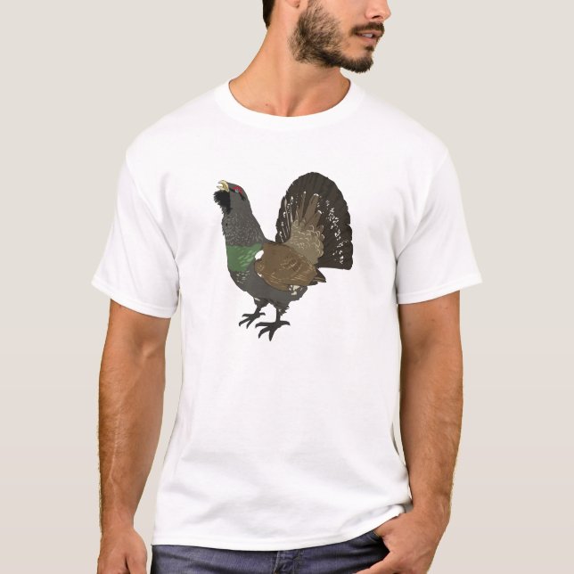 T-shirt Coq de bruyière occidental (oiseau) (Devant)