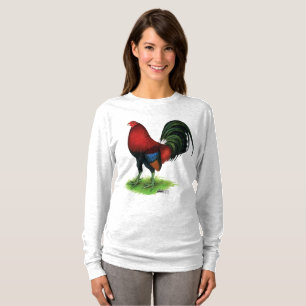 T-shirt Coq de combat : Rouge foncé