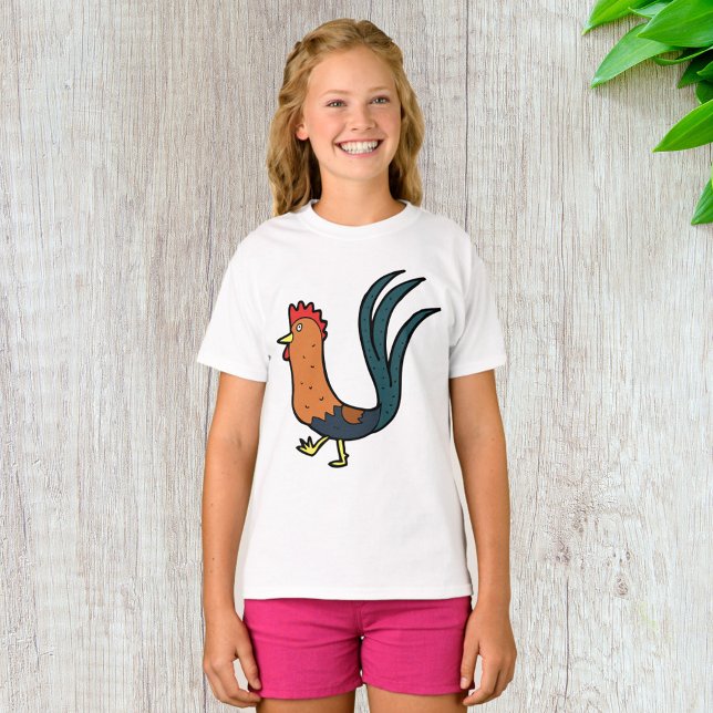 T-shirt Coq de dessin animé mignon (Créateur téléchargé)