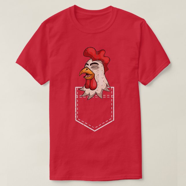 T-shirt Coq de poche ferme animal amoureux d'oiseaux éleve (Design devant)