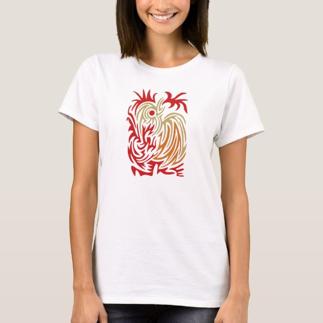 T-shirt Coq de respiration incendie (Devant)
