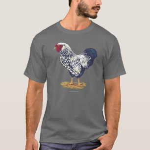 T-shirt Coq de Wyandotte lacé par argent