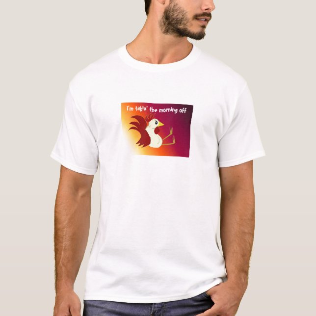 T-shirt Coq drôle avec citation (Devant)