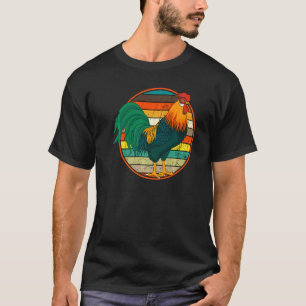 T-shirt Coq en détresse Rétro Vintage Élevage de poulets P