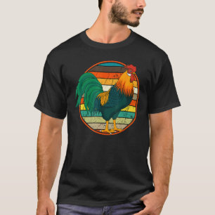 T-shirt Coq en détresse Rétro Vintage Élevage de poulets V