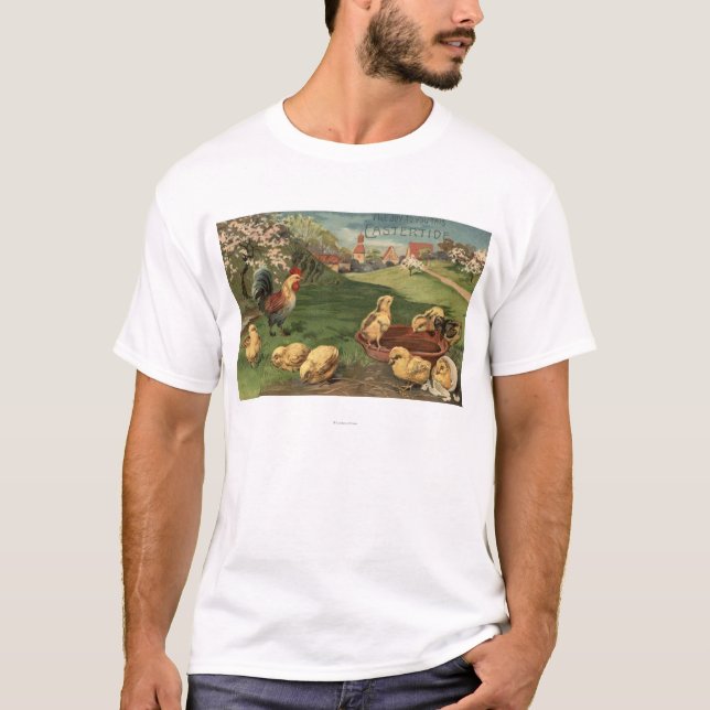 T-shirt Coq et poussins (Devant)
