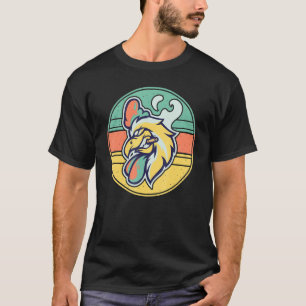 T-shirt Coq Fumeur de Cigarette Agriculteur Animal de Ferm