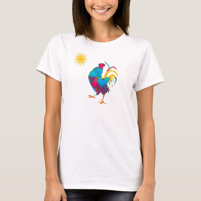 T-shirt Coq le roi de la cour des granges (Devant)