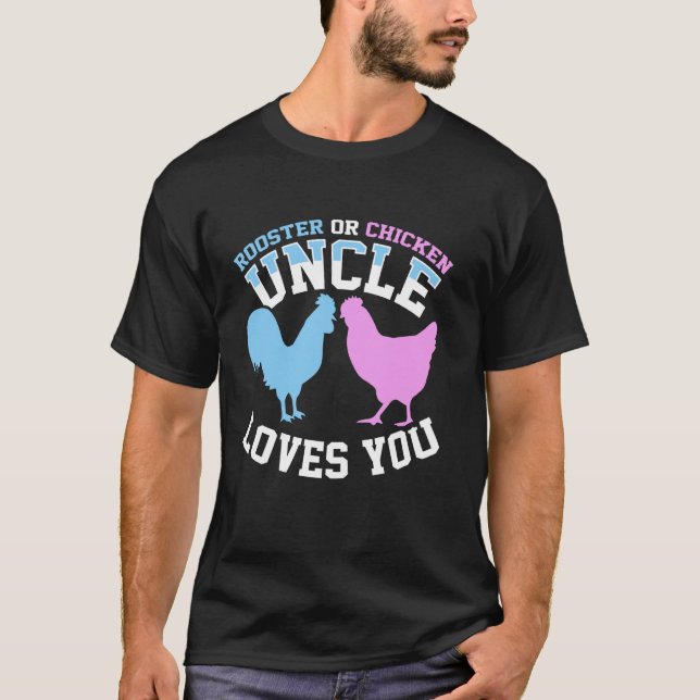 T-shirt Coq ou Poule Oncle T'aime (Devant)
