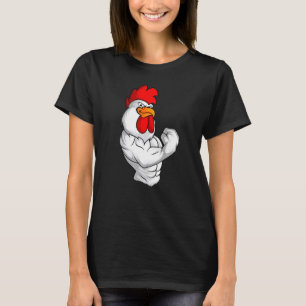 T-shirt Coq Poulet Fitness Entraînement Culturiste Musclé