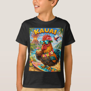 T-shirt Coq poulet Kauai café noix de coco à Hawaii