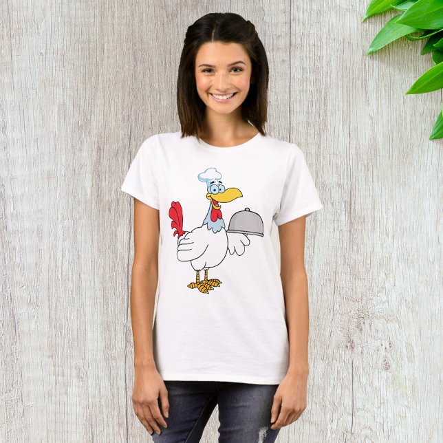 T-shirt Coq servant de la nourriture (Créateur téléchargé)