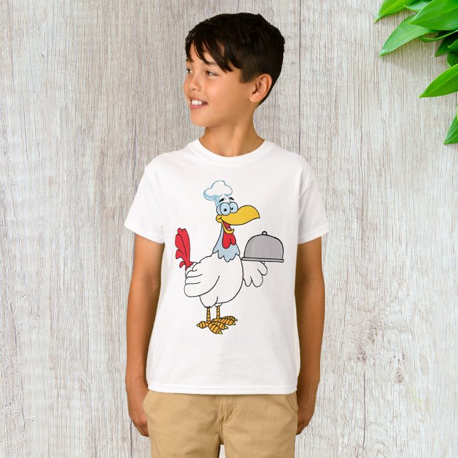 T-shirt Coq servant de la nourriture (Créateur téléchargé)