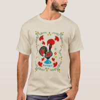 Coq traditionnel du Portugal en noir