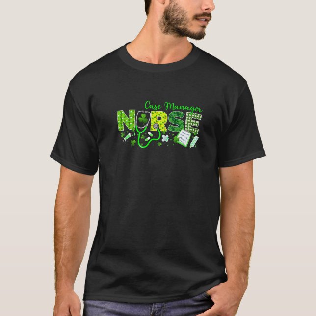 T-shirt Coque Manager Infirmière Jour de la Saint Patrick  (Devant)