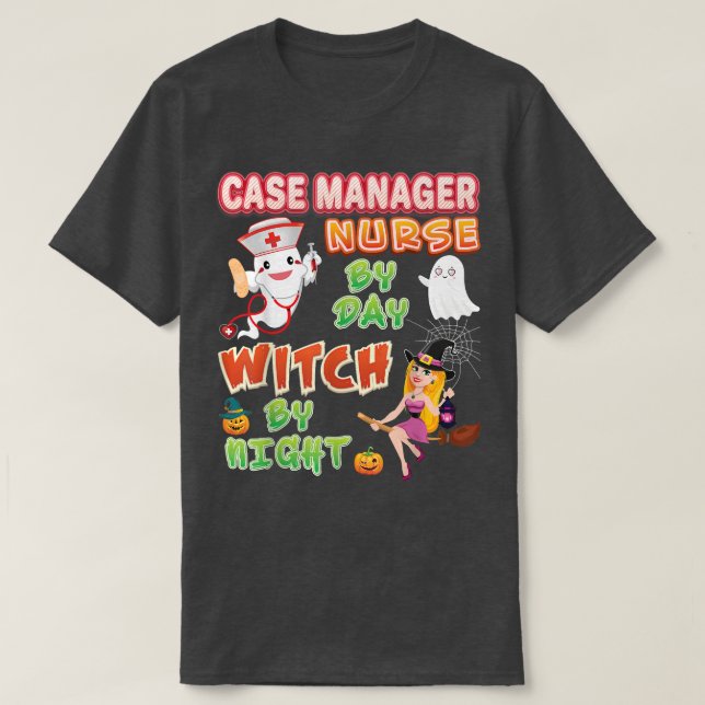 T-shirt Coque Manager Infirmière par jour sorcière de nuit (Design devant)