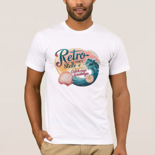 T-shirt Coque, oui ! Vibes de coucher de soleil rétro - Ra