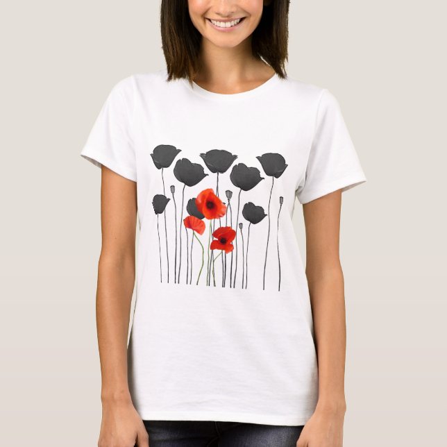 T-shirt coquelicot (Devant)