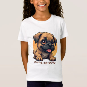 T-shirt coquelicot en caricature