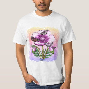T-shirt Coquelicot Rose Papillon
