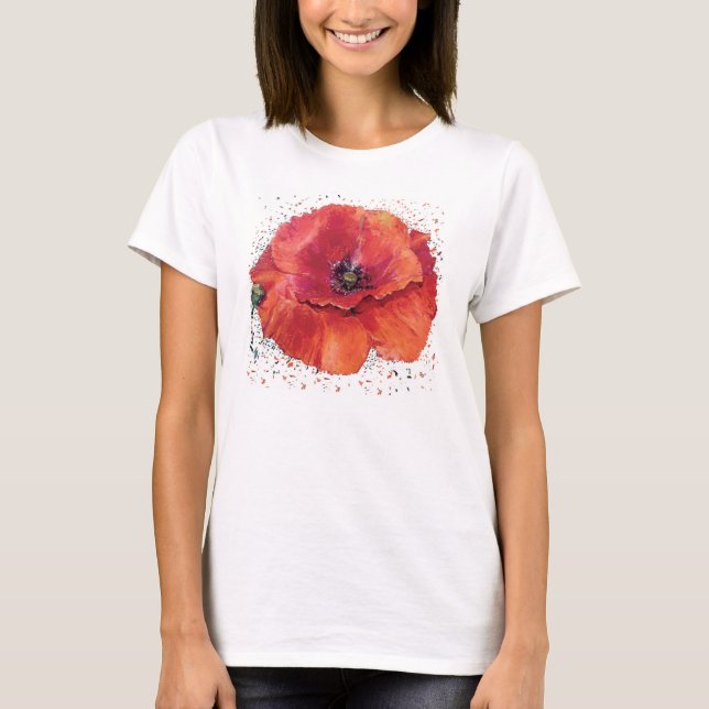 T-shirt coquelicot rouge (Devant)