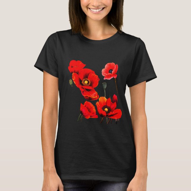 T-Shirt Coquelicot Rouge (Devant)