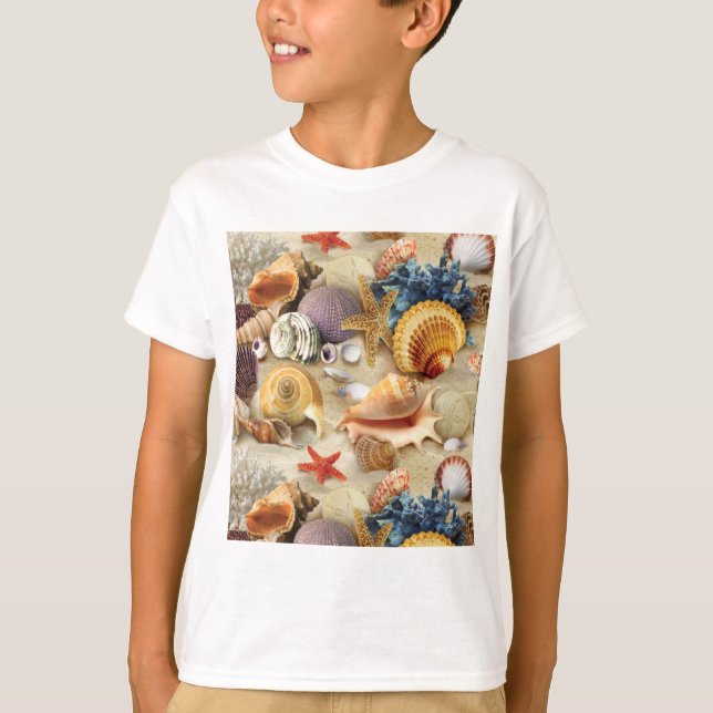 T-shirt Coques de mer sur la plage (Devant)