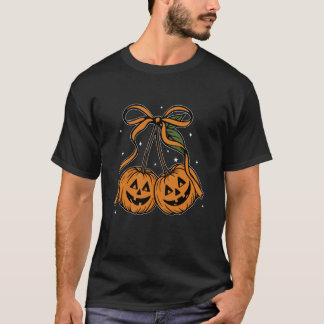 T-shirt Coquette Arc Automne Vibes Fille Pumpkin Cerises A